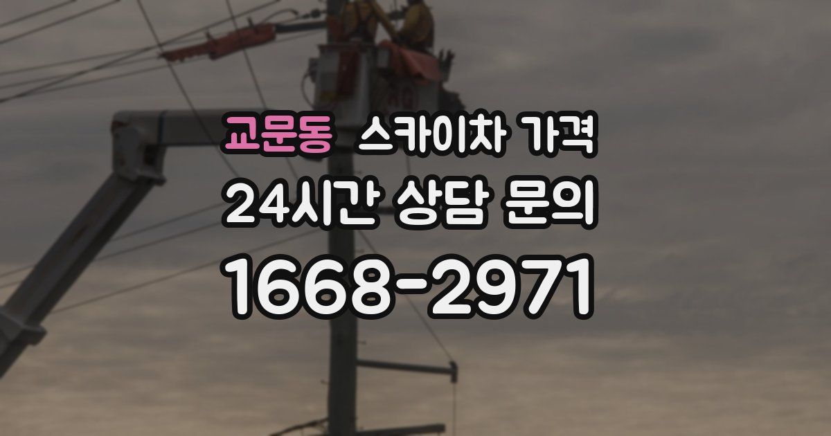 교문동 스카이차 가격