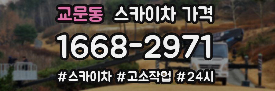 교문동 스카이차 가격