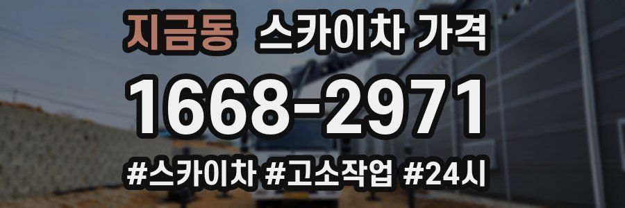 지금동 스카이차 가격