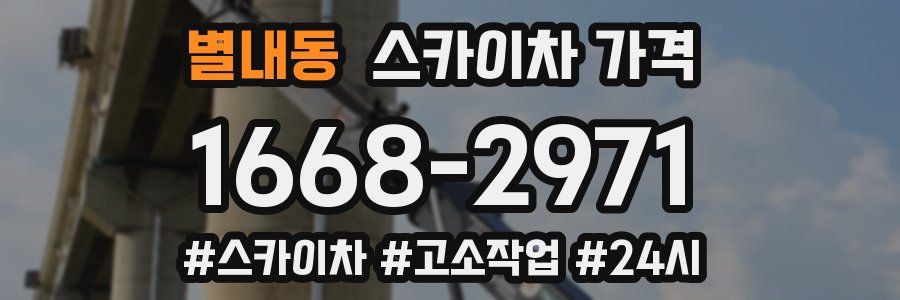 별내동 스카이차 가격