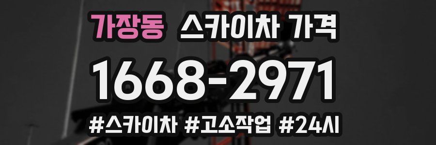 가장동 스카이차 가격