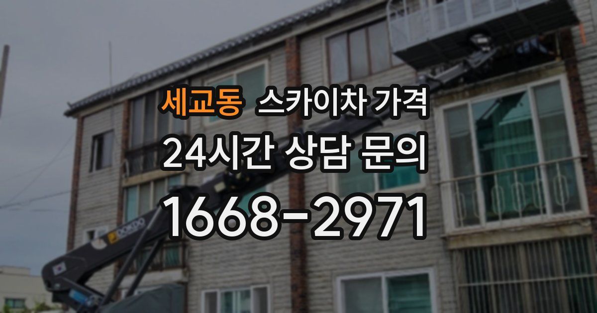 세교동 스카이차 가격