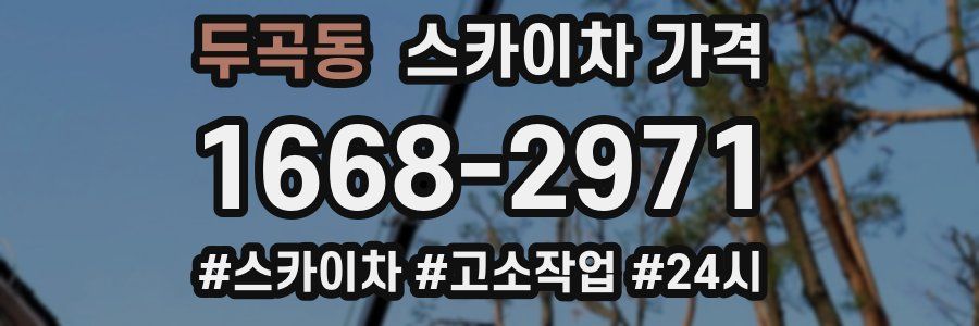 두곡동 스카이차 가격