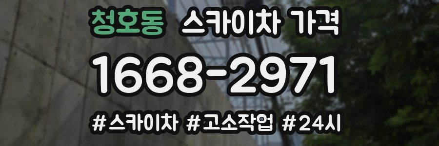 청호동 스카이차 가격