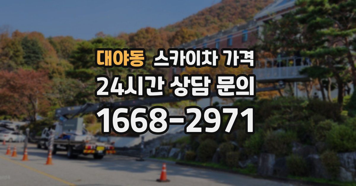 대야동 스카이차 가격