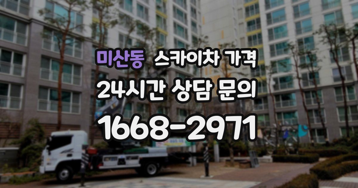 미산동 스카이차 가격