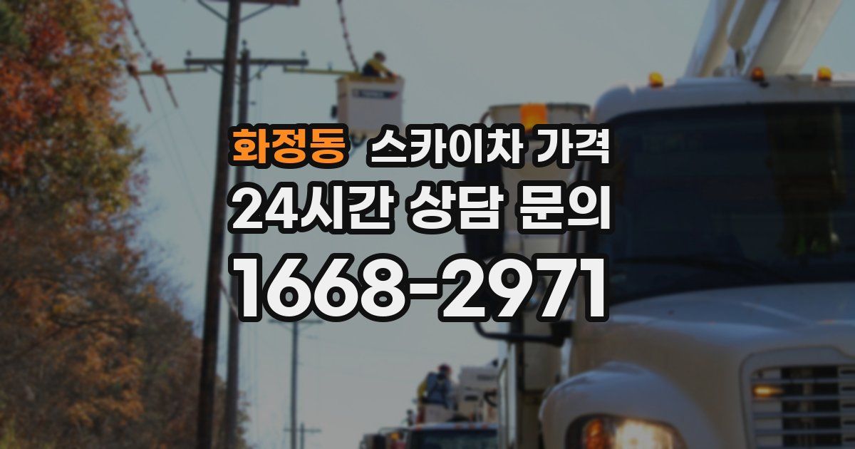 화정동 스카이차 가격