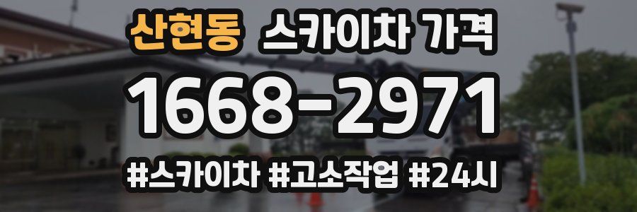 산현동 스카이차 가격