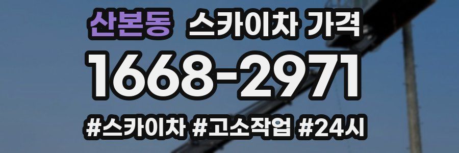 산본동 스카이차 가격