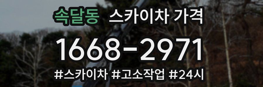 속달동 스카이차 가격