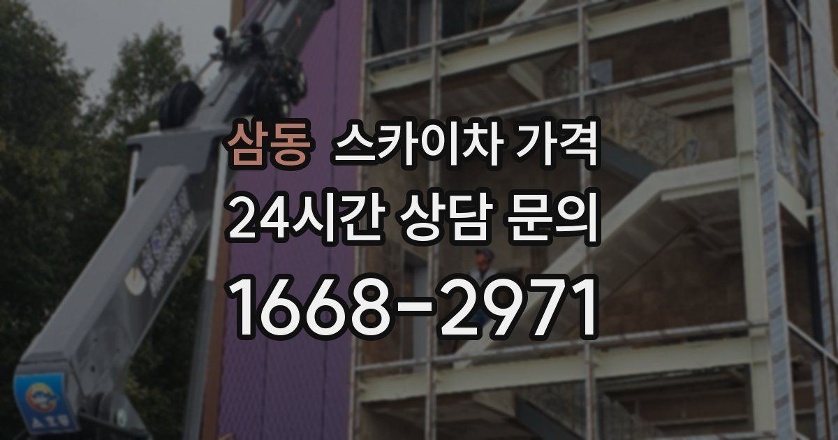 삼동 스카이차 가격