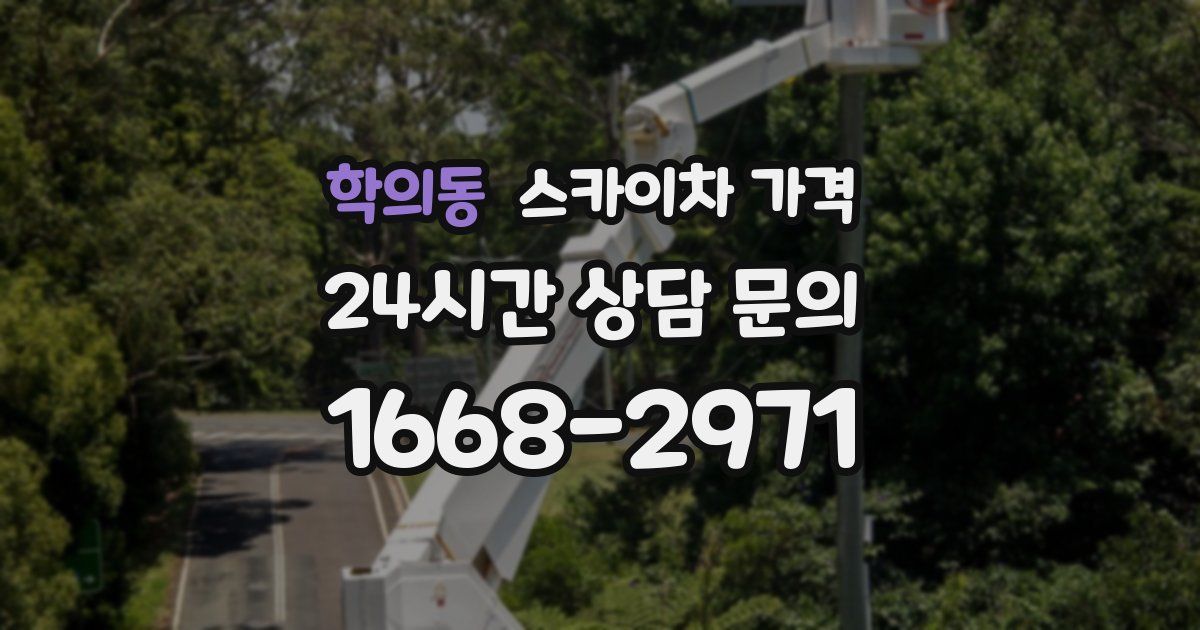 학의동 스카이차 가격