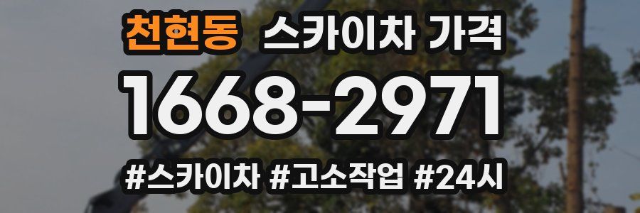 천현동 스카이차 가격