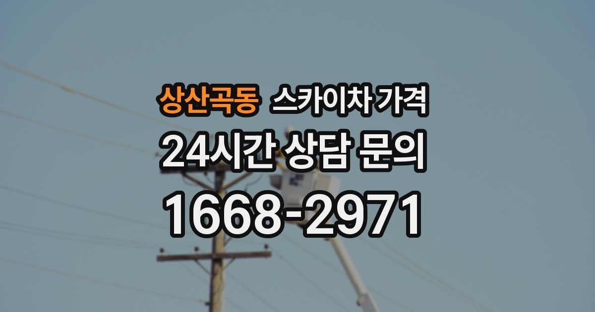 상산곡동 스카이차 가격