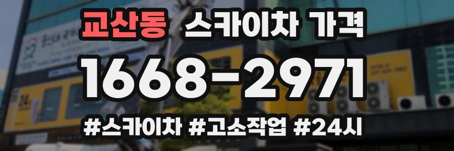 교산동 스카이차 가격