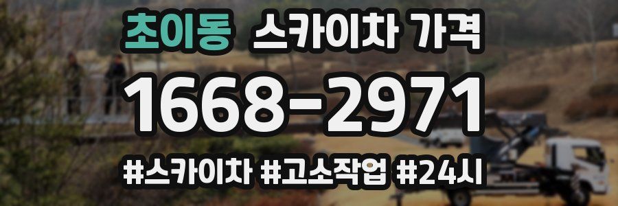 초이동 스카이차 가격