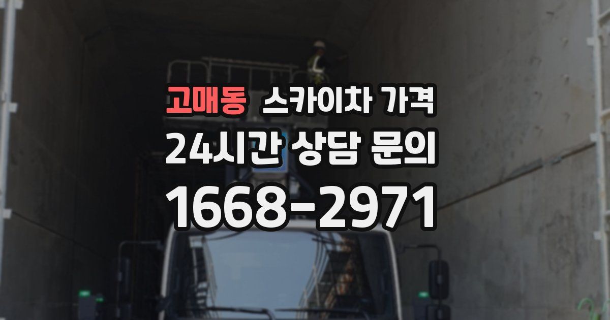 고매동 스카이차 가격