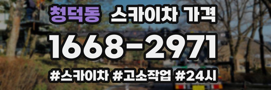 청덕동 스카이차 가격