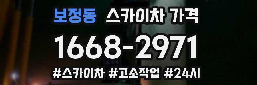 보정동 스카이차 가격