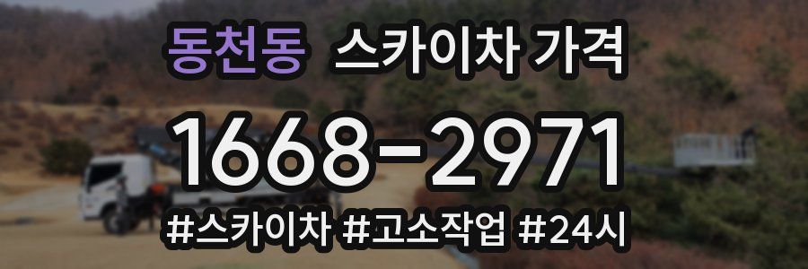 동천동 스카이차 가격