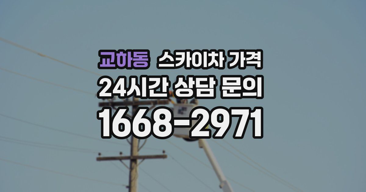 교하동 스카이차 가격