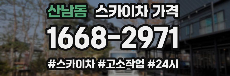 산남동 스카이차 가격