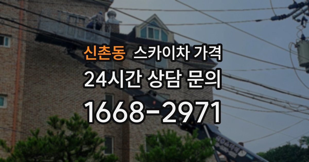 신촌동 스카이차 가격