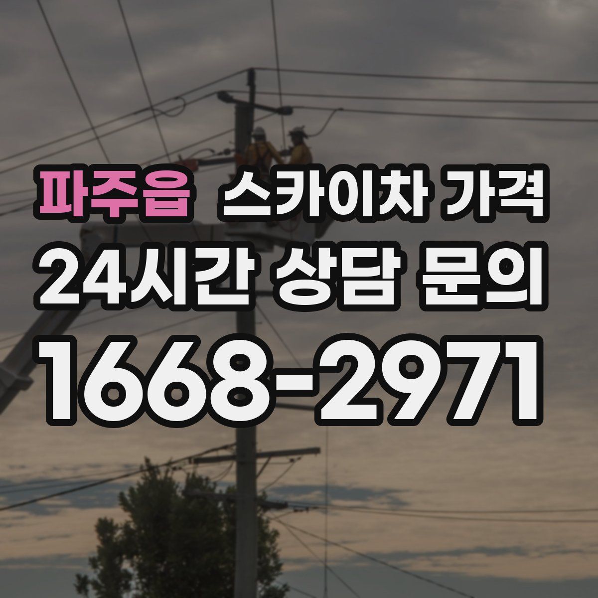 파주읍 스카이차 가격