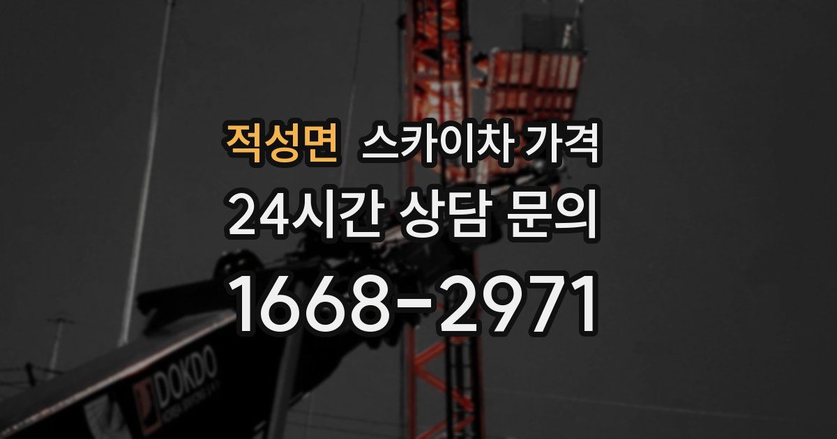 적성면 스카이차 가격