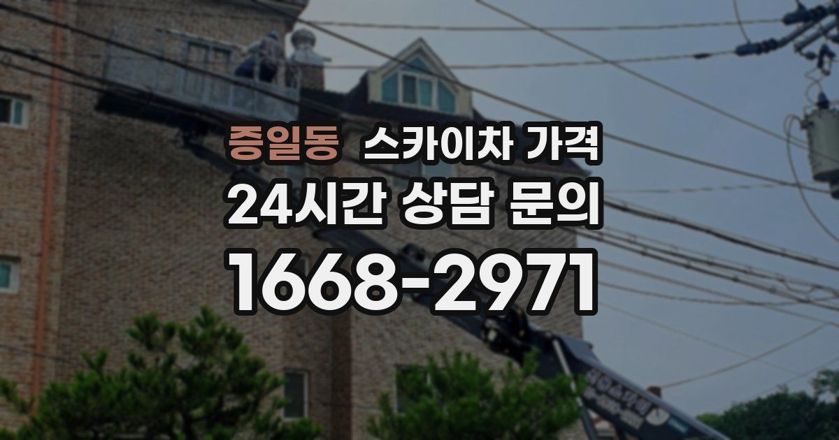 증일동 스카이차 가격