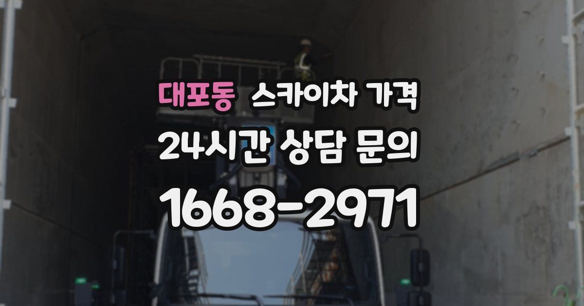 대포동 스카이차 가격