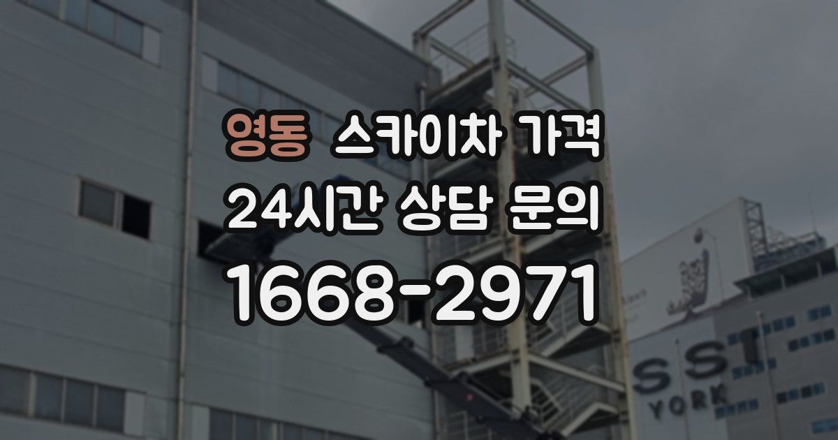 영동 스카이차 가격