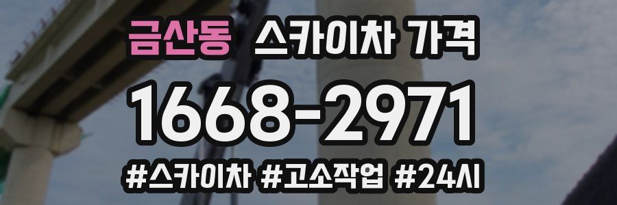 금산동 스카이차 가격