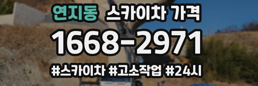 연지동 스카이차 가격