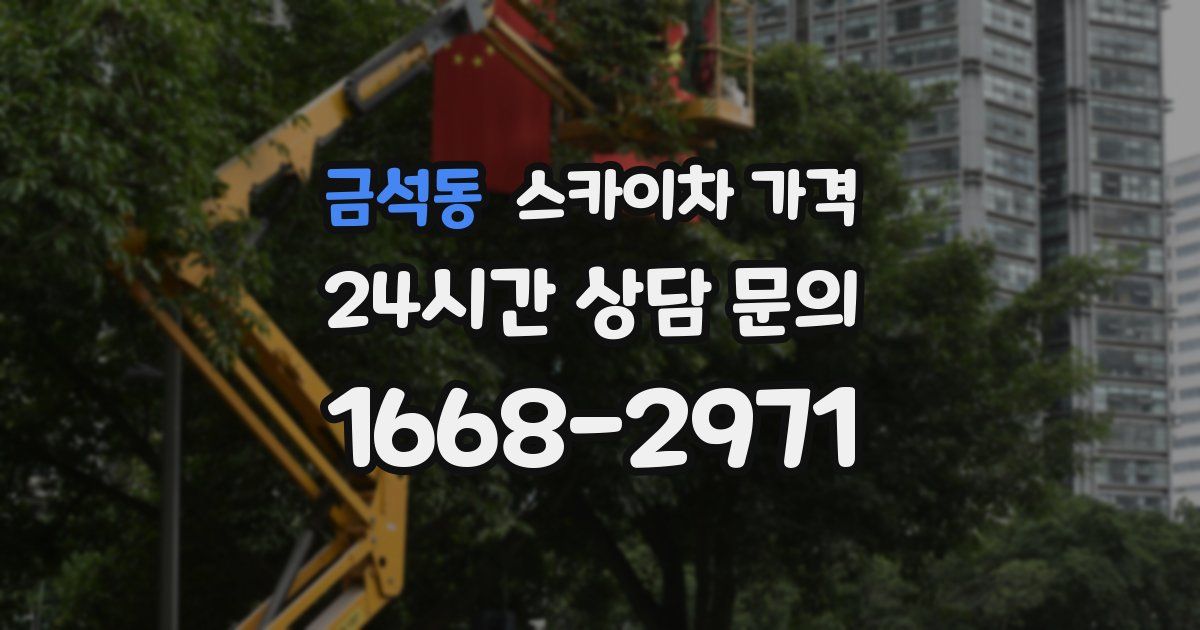 금석동 스카이차 가격