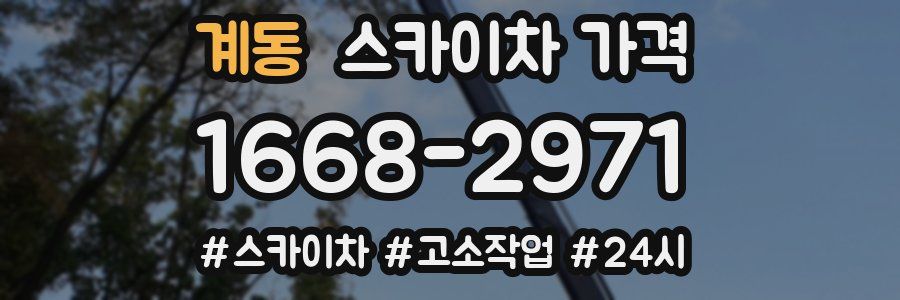 계동 스카이차 가격