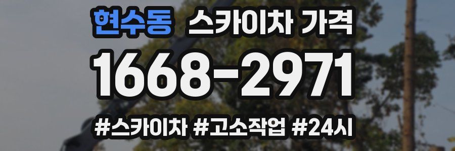 현수동 스카이차 가격