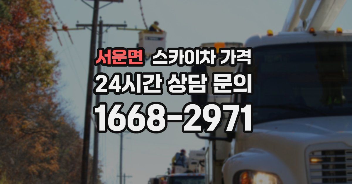 서운면 스카이차 가격