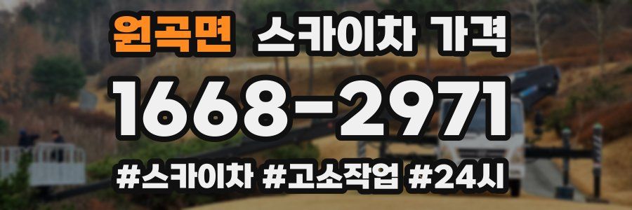 원곡면 스카이차 가격