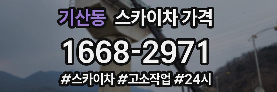 기산동 스카이차 가격