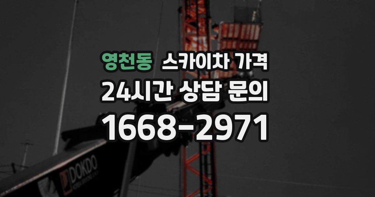 영천동 스카이차 가격