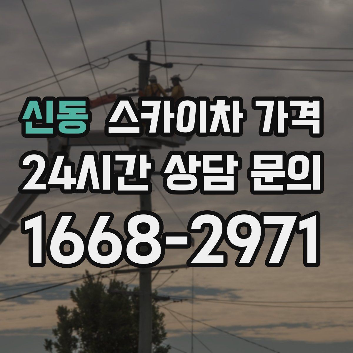 신동 스카이차 가격 작업 종류와 난이도이 '점검'인지 '설치'인지가 중요한 이유