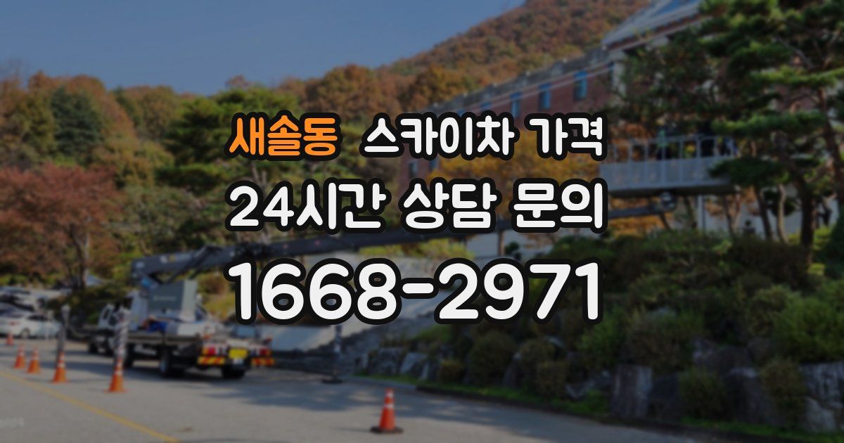 새솔동 스카이차 가격