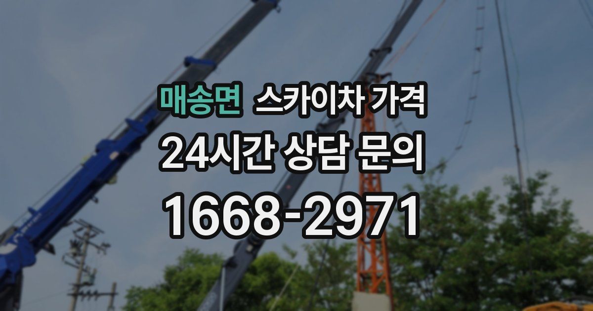 매송면 스카이차 가격