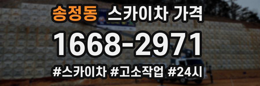 송정동 스카이차 가격