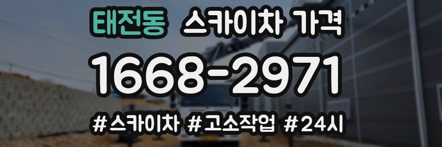 태전동 스카이차 가격