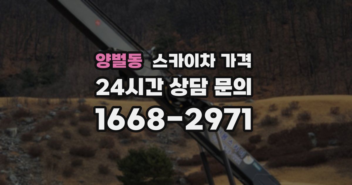 양벌동 스카이차 가격