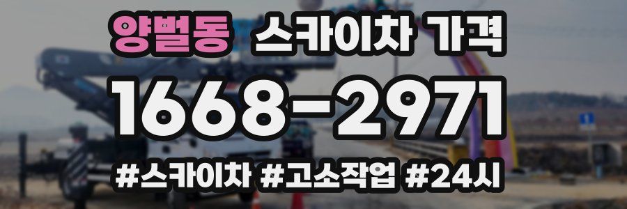 양벌동 스카이차 가격