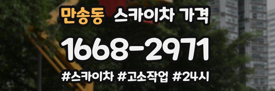 만송동 스카이차 가격