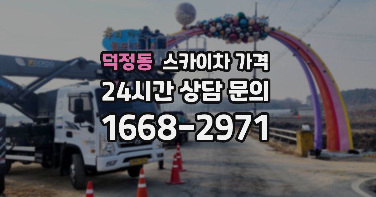 덕정동 스카이차 가격